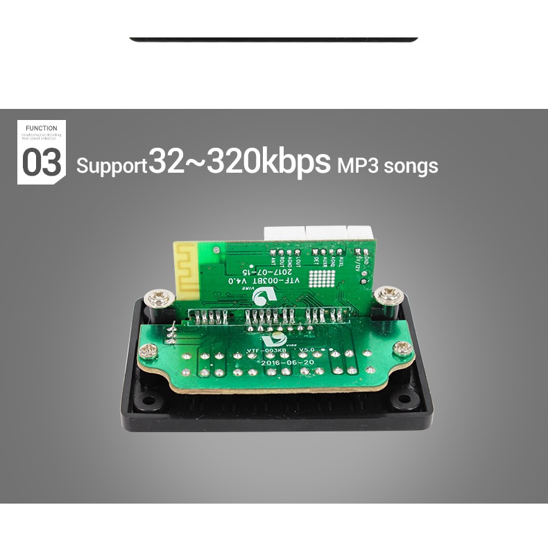 Modul MP3 decorder tanpa bluetooth  TF USB AUX RadioFM vire original