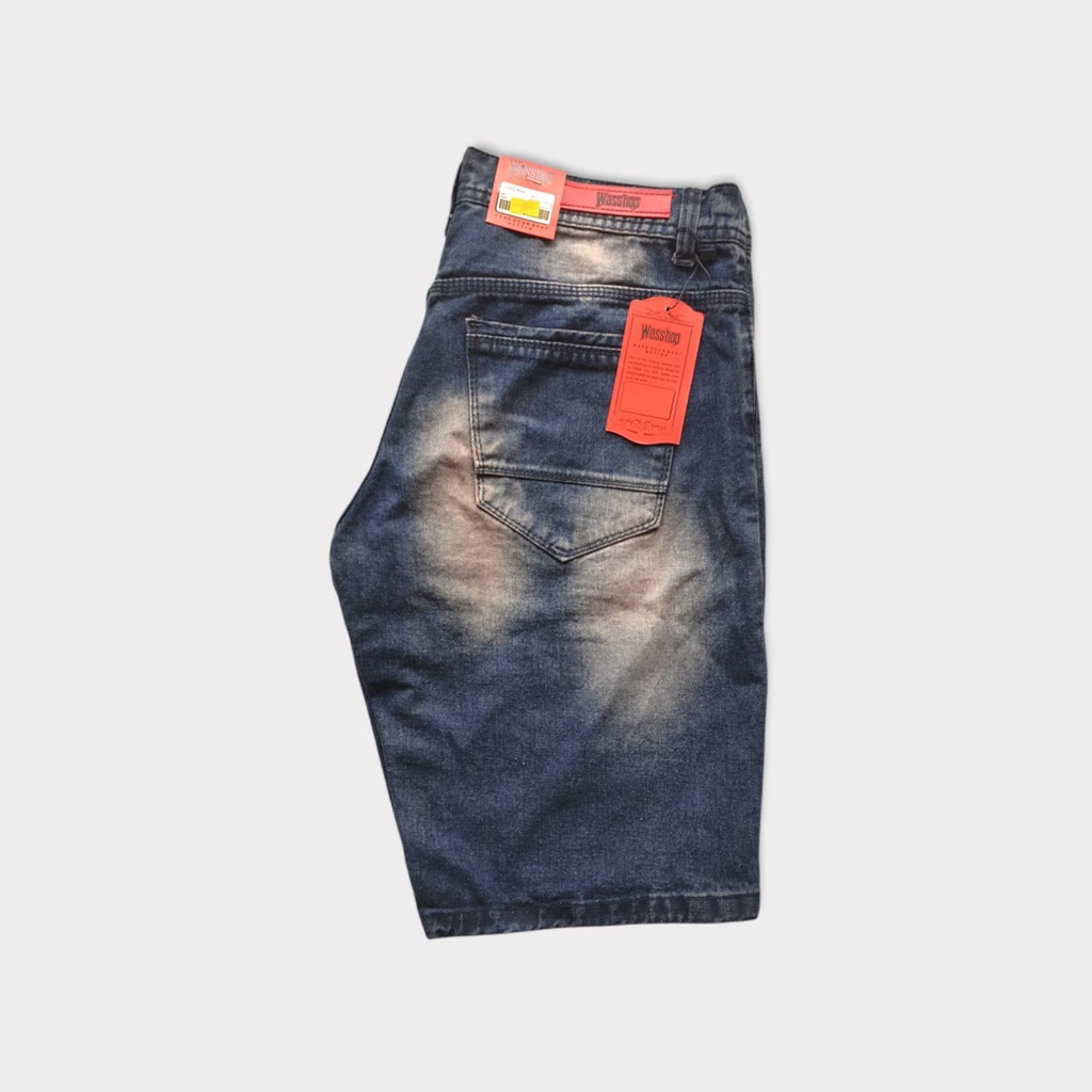 Washop jeans Pendek Wisker original jeans pendek pria denim terbaru//Jins Pendek original