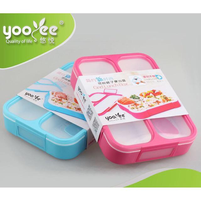 Yooyee Mini Sekat 3  Lunch Box Yooyee Sekat 3 Yooyee 606 + 5 Sponge Spon
