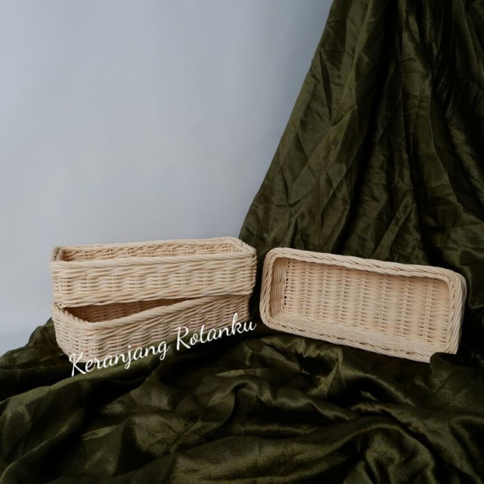 

Ready Keranjang Rotan persegi panjang Kecil (M2) Murah