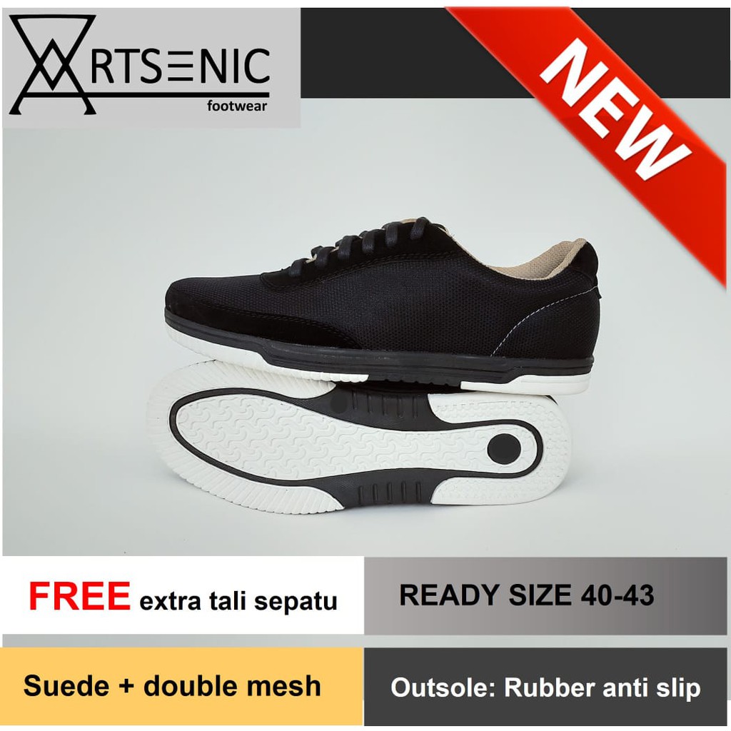 TOP SELLER ☆ Sepatu Pria  Sepatu Sneaker ARTSENIC INDIGO BLACK Spesial limited Edition Kualitas Supe