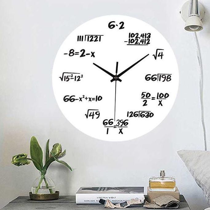 42 Jam Dinding Matematika Murah Jamdinding Bulat Dekorasi Tembok Rumah Shopee Indonesia