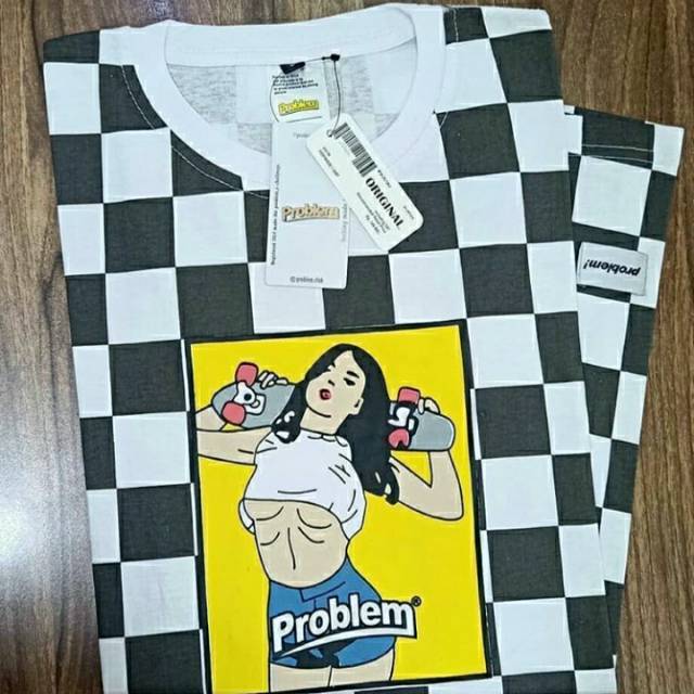KAOS DISTRO PROBLEM MOTIF CATUR SABLON PLASTISOL PRODUK TERLARIS