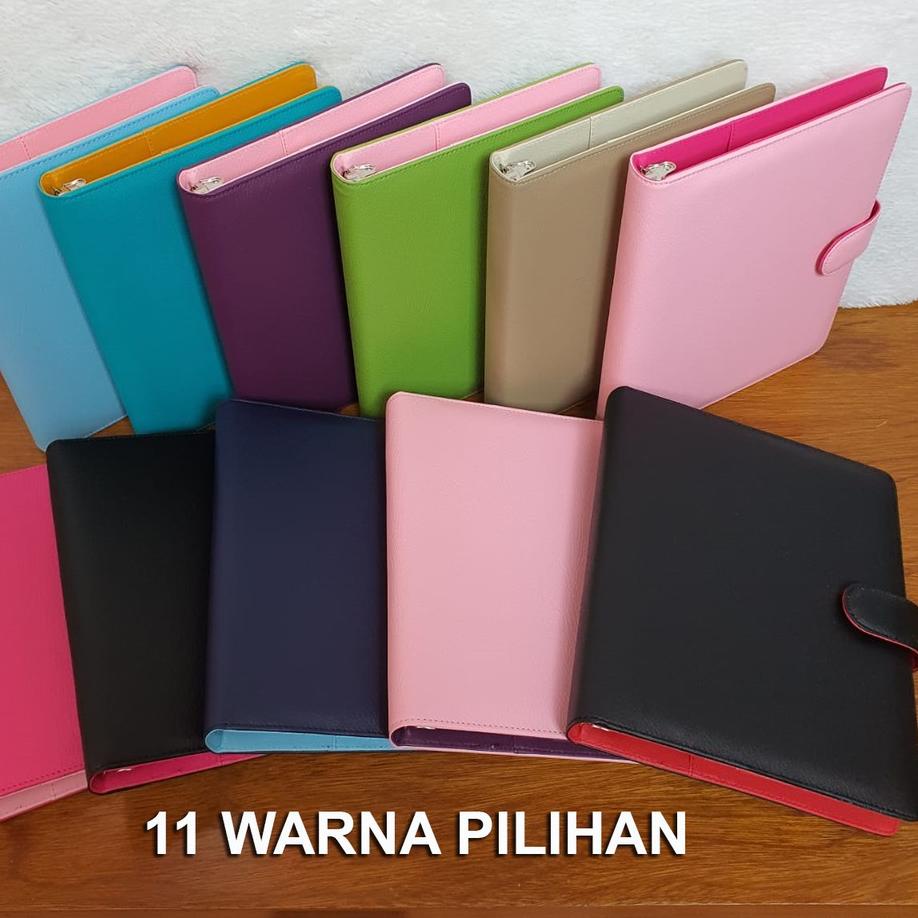 

Big Sale BINDER KULIT JERUK POLOS KOMBINASI 12 WARNA PILIHAN A5 DAN B5 ,.