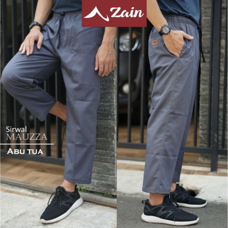 Sirwal sunnah muslim mauzza laa isbal bahan drill by zain sirwal model pangsi | pensil size S - XL
