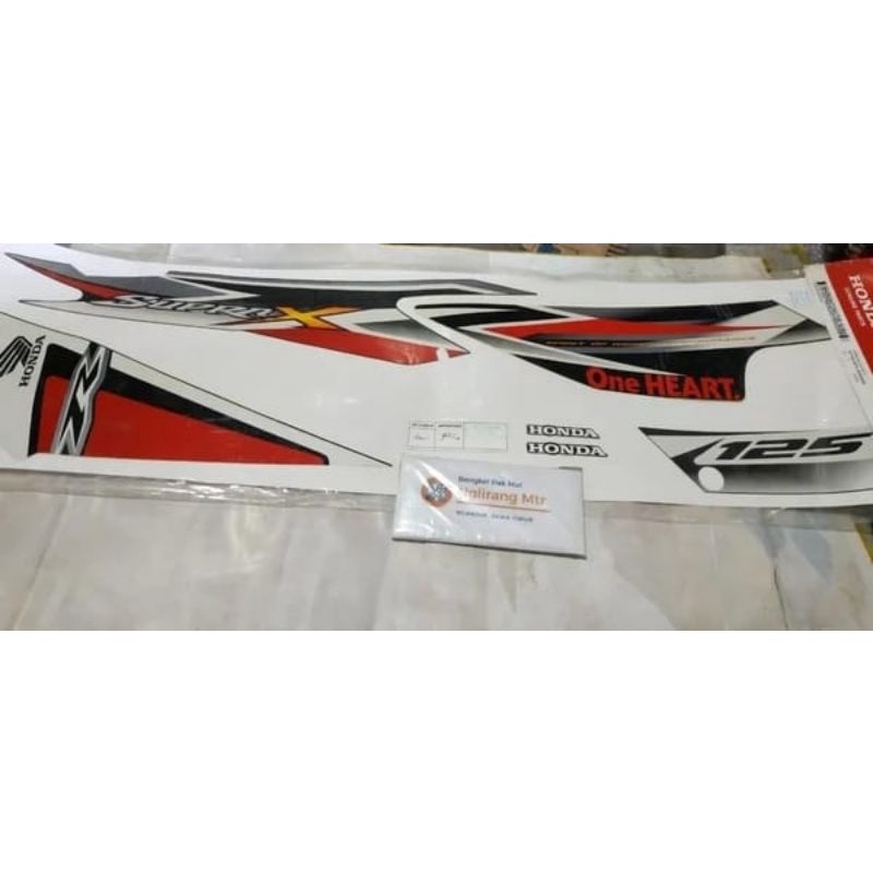 871x0 kyl a30 zar original AHM Astra Honda motor red white black striping stiker box cover body set 
