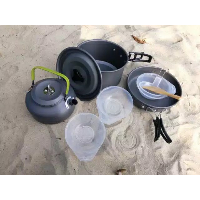 DS-308 cooking set outdoor Nesting Teko Misting DS308 ketel portable alat masak gunung