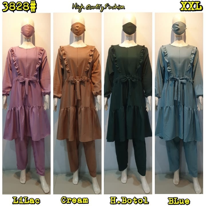 JOSJOLI_STORE/3828-3829 Stelan Shakila Super Jumbo XXL 5XL Free Masker/Pakaian Wanita Dewasa/Busui