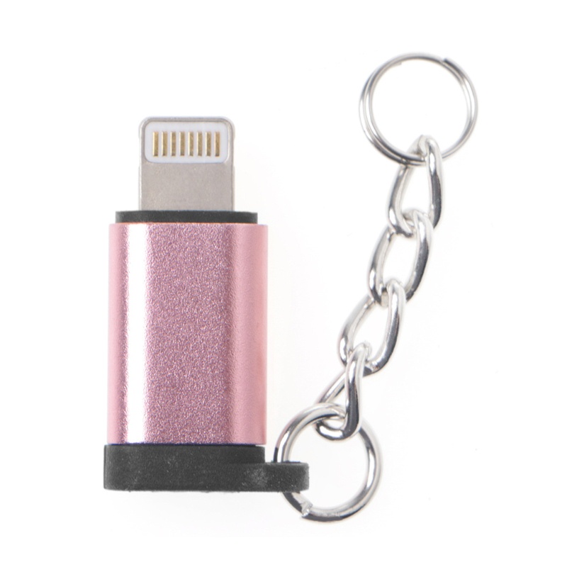 VIVI   Micro USB Female To Lightning Male Converter Adapter Key Chain For iPhone iPad