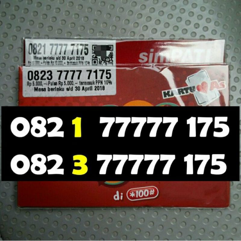 Simpati cantik kartu perdana telkomsel kopel pasangan as panca 77777 7777 777 77 175