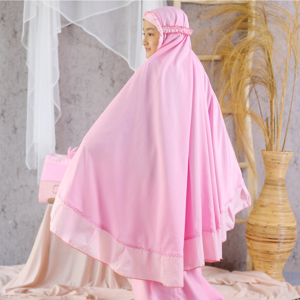 Mukena Anak Tas Sajadah Salur bahan Katun Micro Super-2