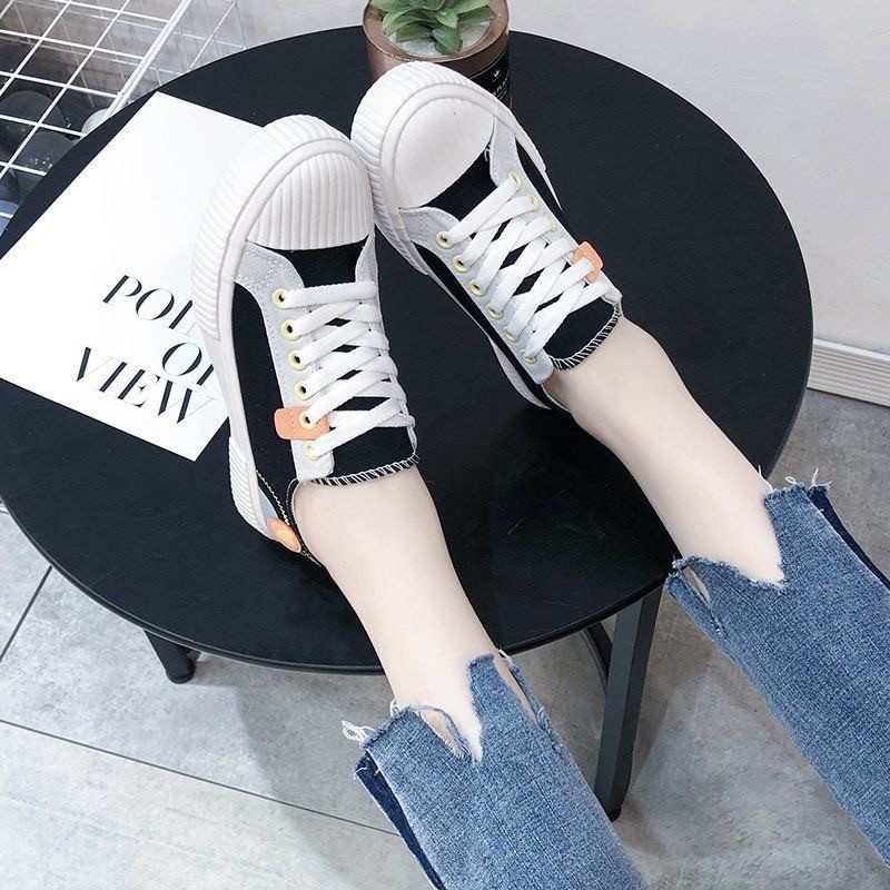 Sneakers Tali Sepatu Wanita Kanvas Sepatu Cewek Sepatu Tali  Kece Terbaru Sepatu Hangout Elegan Cantik Termurah