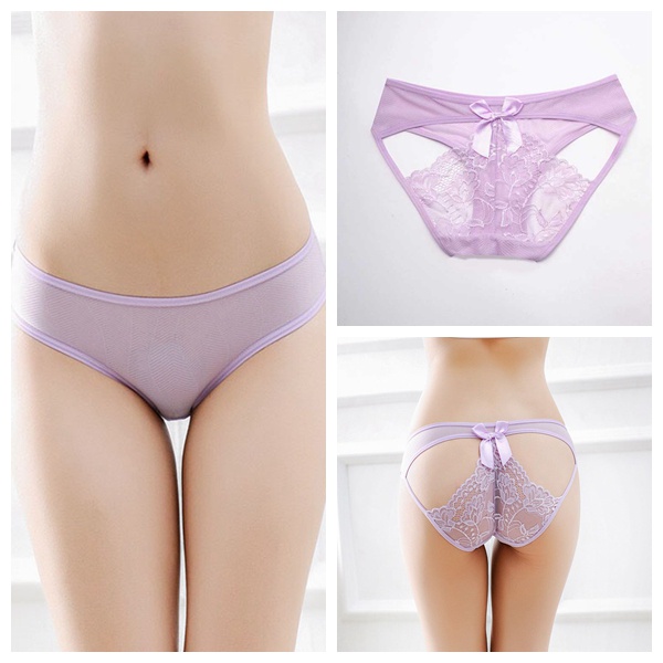 Celana Dalam Brief Sexy hot Cutout Bow Celana Dalam Low Waist Panties 3C076