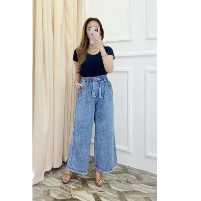 Tren Kekinian.. HIGHT WAIST KULOT JEANS WANITA PREMIUM ||Kulot Rawis Jeans Snow || HighWaist Premium