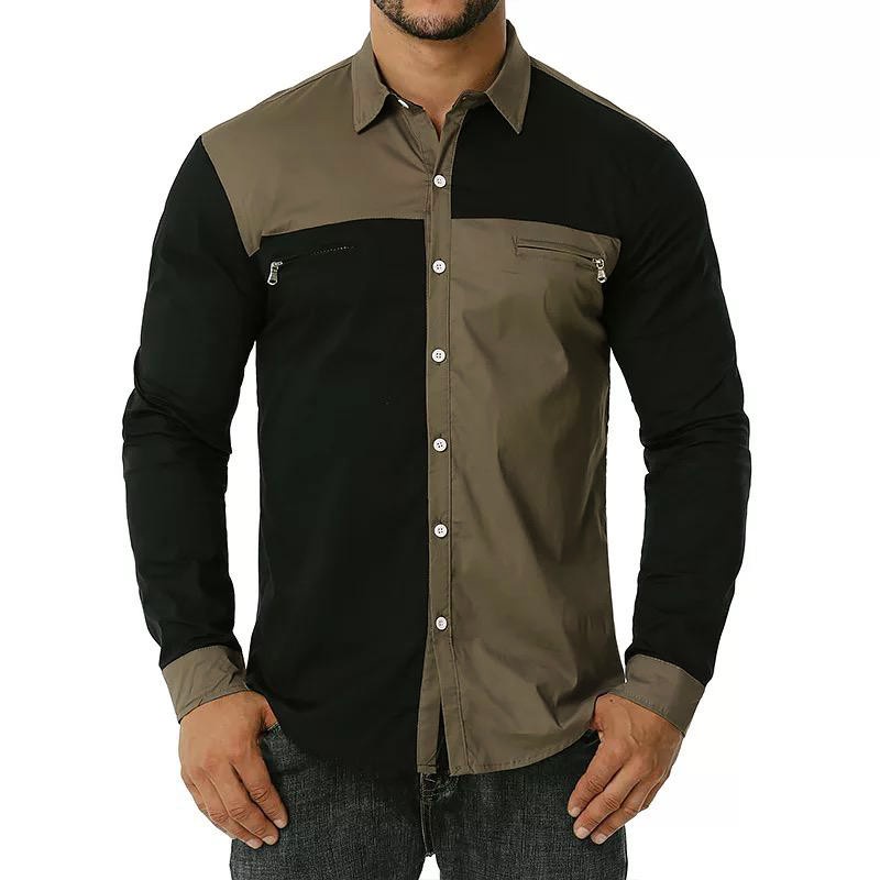 Kemeja Casual REGULER Hem cod polos Formal G9Z6 lengan panjang Unisex putih Oversize murah original 