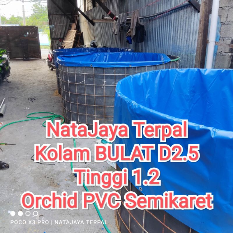 KOLAM BULAT D2.5 tinggi 1.2 Orchid PVC