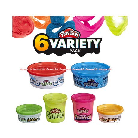 Play Doh 6Variety Pack Ensemble Kit Mainan 1Set Slime Cloud Krac