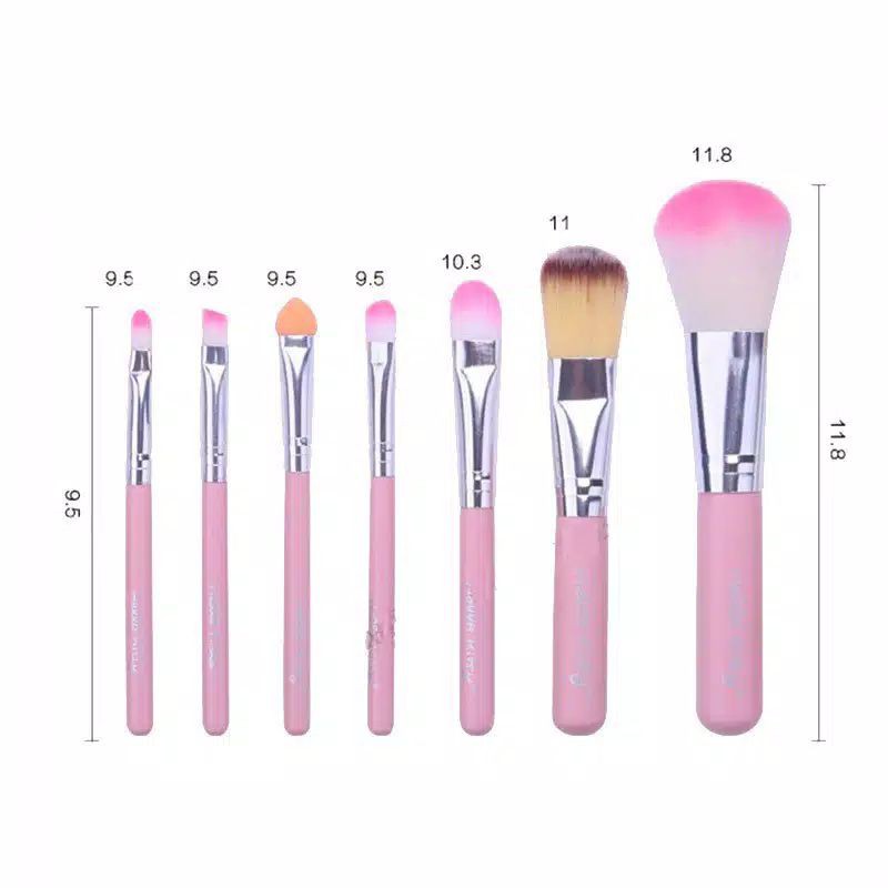 KUAS MAKE UP BRUSH KIT SET HELLO KITY PACKING KALENG 7PCS