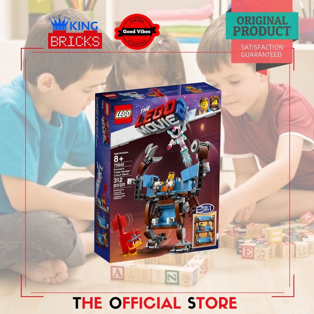 Jual LEGO Original MOVIE 2 70842 Emmet TripleDecker Couch Mech