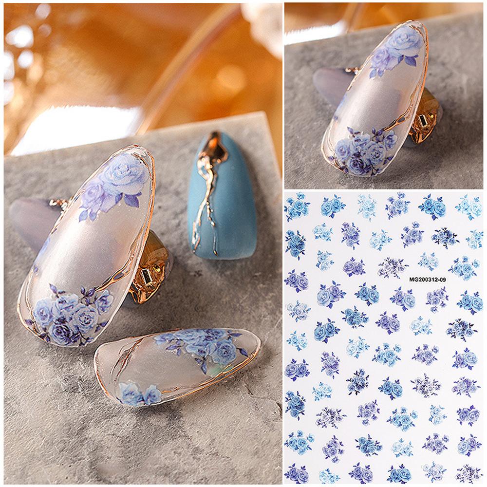 Augustina Stiker Kuku 3D DIY Motif Bunga / Malaikat Untuk Nail Art