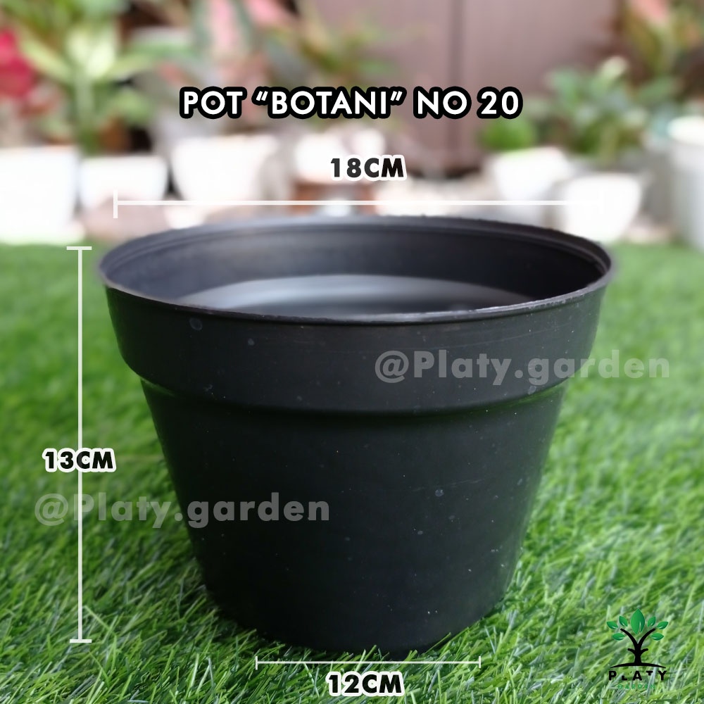 Pot Botani Hitam | (12cm - 20cm)