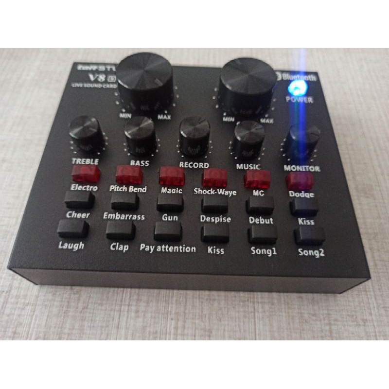 taffstudio Soundcard Audio External V8S Live Broadcast Taffware Sound Card V8 S Mixer Bluetooth plus