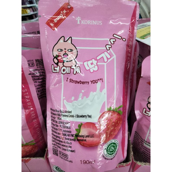 

minuman rasa strawberry susu