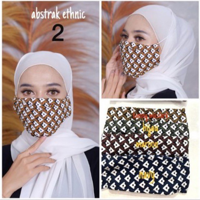 MASKER KAIN EVO / Masker Hijab / Masker 3Ply Kain