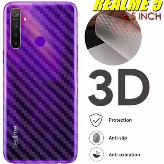 2 in 1 tempered glass 5d full +skin carbon realme 3/3pro/5/5i/5s/5pro/6/7/c1/c2/c3/c11/c12/c15/c17