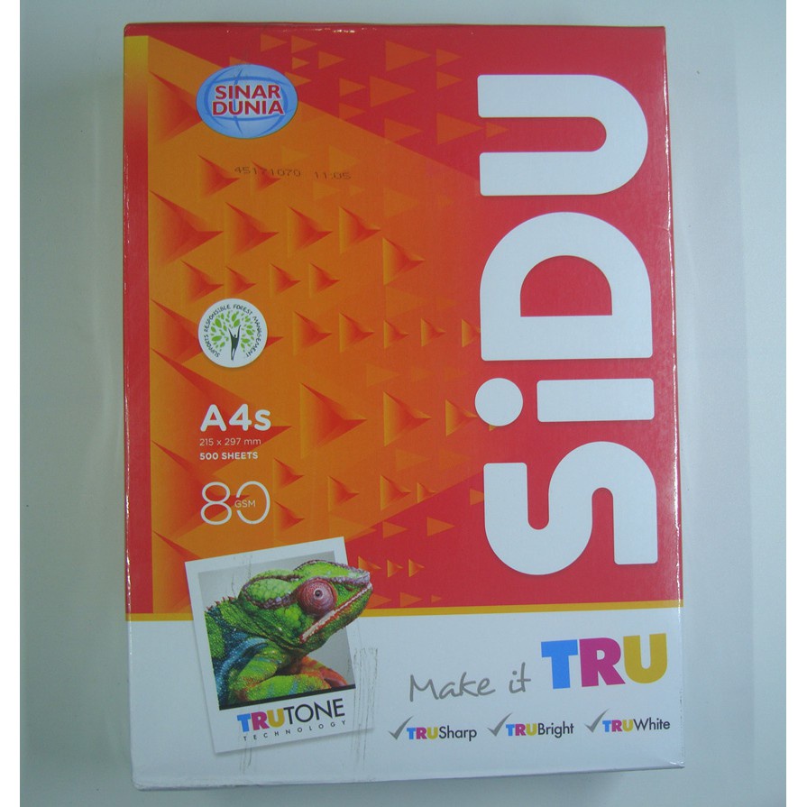 

KERTAS HVS SIDU 80 GRAM A4S