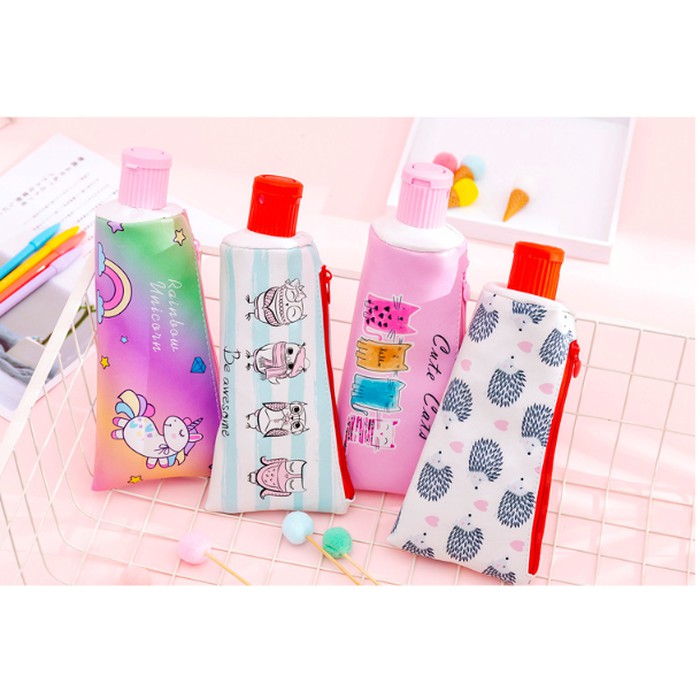 

FM128 Dompet Pensil Unicorn model Tutup Odol & Serutan pencil