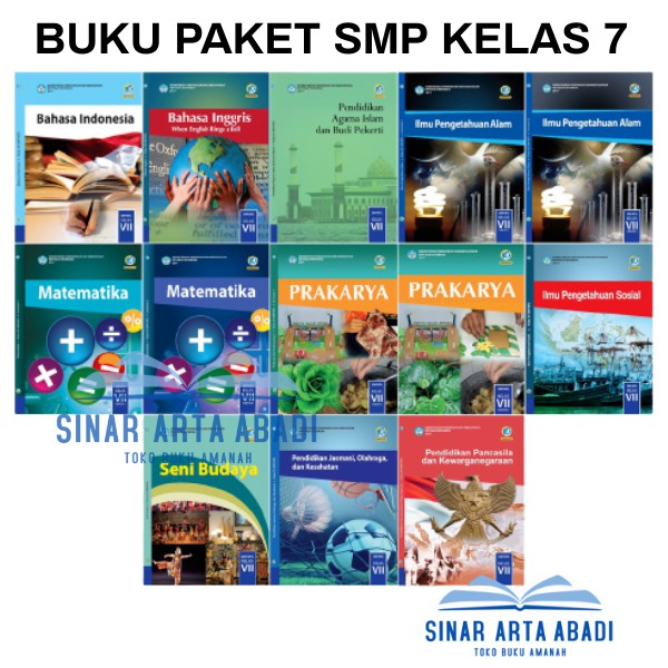 Buku ipa ips matematika bahasa indonesia inggris pkn pai seni budaya prakarya pjok smp kelas 7-0