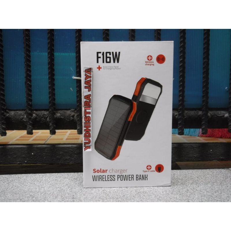 Ganesha Solar Powerbank 10000mAh Wireless Charge Waterproof Original
