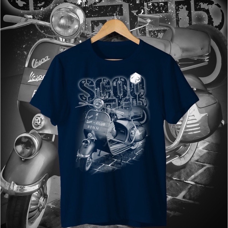 BAJU KAOS PRIA DISTRO/KAOS PRIA MOTIF VESPA SCOOTER