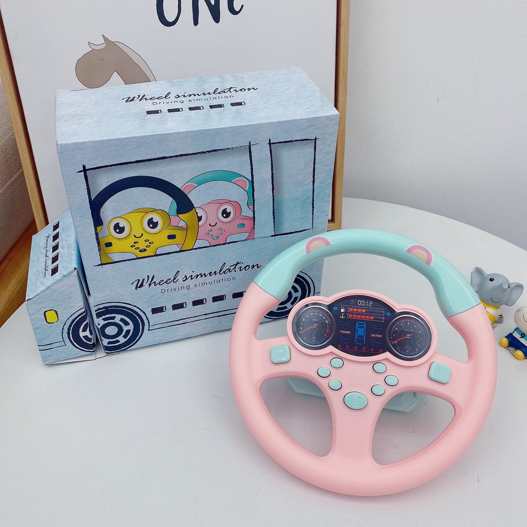 CR CM-C7 Mainan Anak Simulasi Setir Mobil Kemudi 360° Stir Mengemudi Driver Steering Wheel Music-5