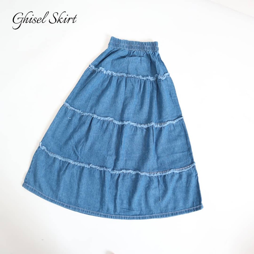 ROK PANJANG JEANS ROK PANJANG ANAK PEREMPUAN 1-8 th Rok Panjang Anak