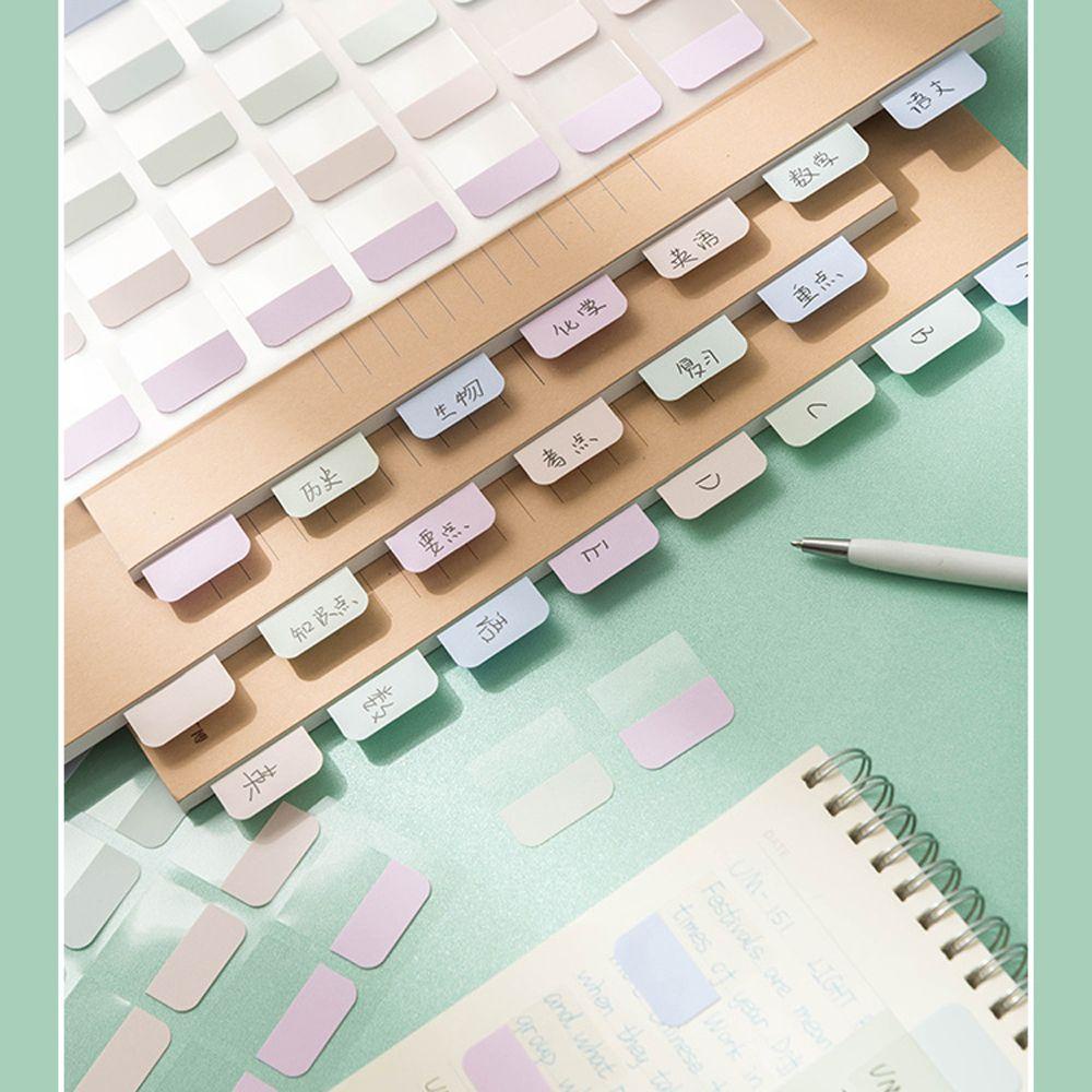 [Elegan] Stiker Index Warna Warni|Kawaii DIY Scrapbooking Transparan Memo Stickers Writable Stationery Pagination Label