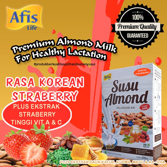 Afis Susu Almond pelancar ASI