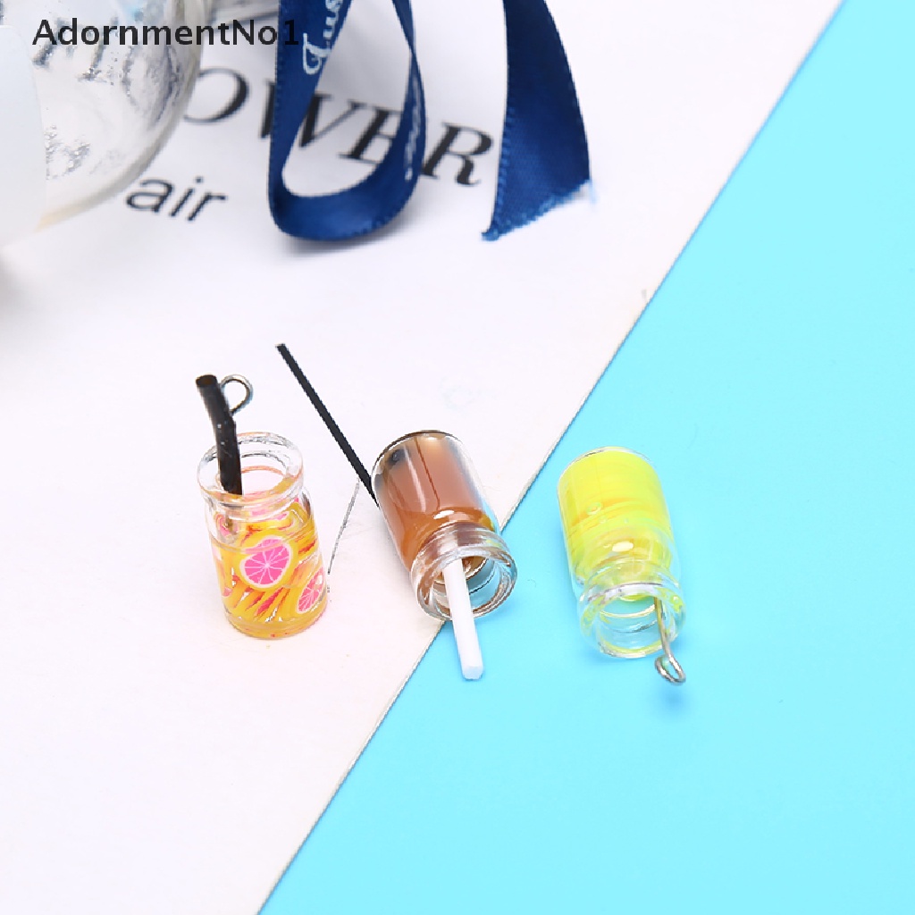 (AdornmentNo1) 10pcs / set Charm Resin Bentuk Milk Tea Untuk DIY Perhiasan / Anting