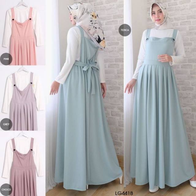 GAMIS SET RINBY FIT TO L BAJU WANITA ORIGINAL DRESS MUSLIM MODIS TRENDY ORI TREND TERKINI TERBARU