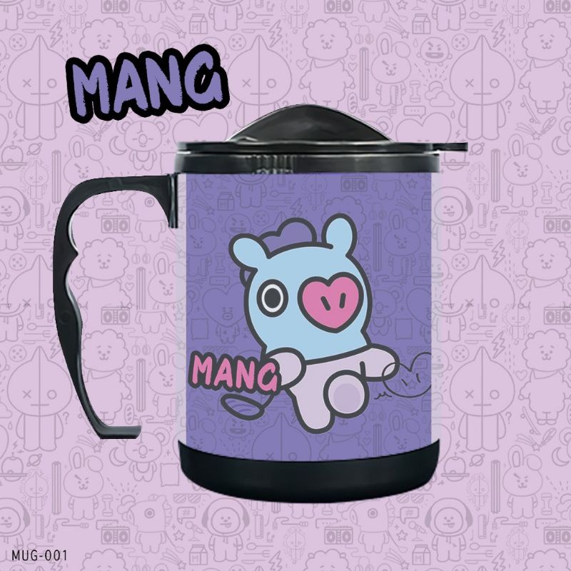 TUMBLER MUG BT21/MUG GELAS PLASTIK BT21 BTS