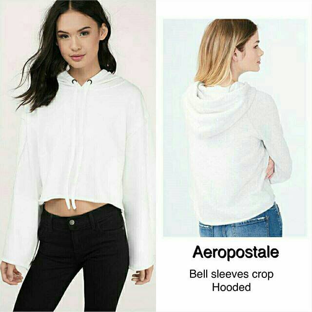 Aeropostale bell sleevee crop hooded