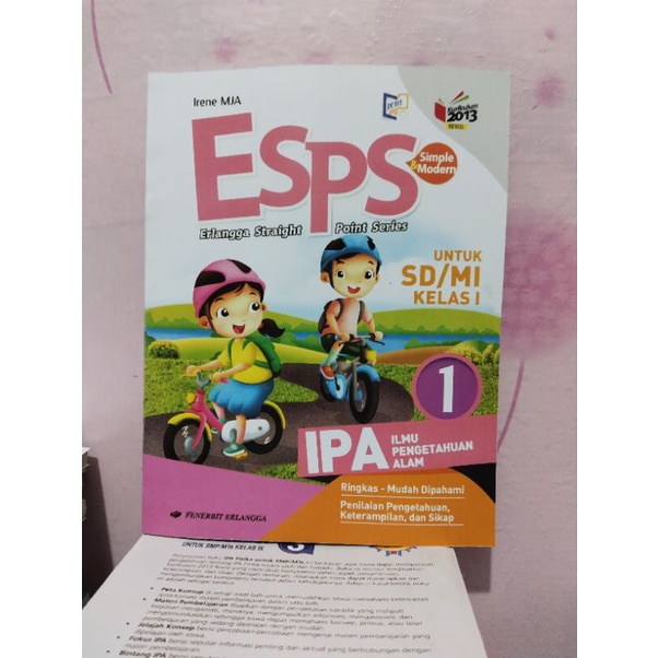 buku ipa/ilmu pengetahuan alam kelas 1 sd/I SD erlangga revisi
