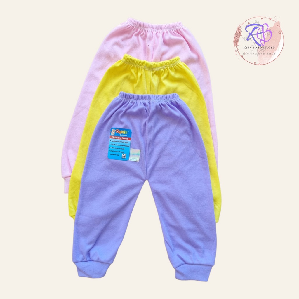 1/2 lusin (6pcs) Celana panjang bayi 0-6 bulan / 3 pcs celana bayi newborn