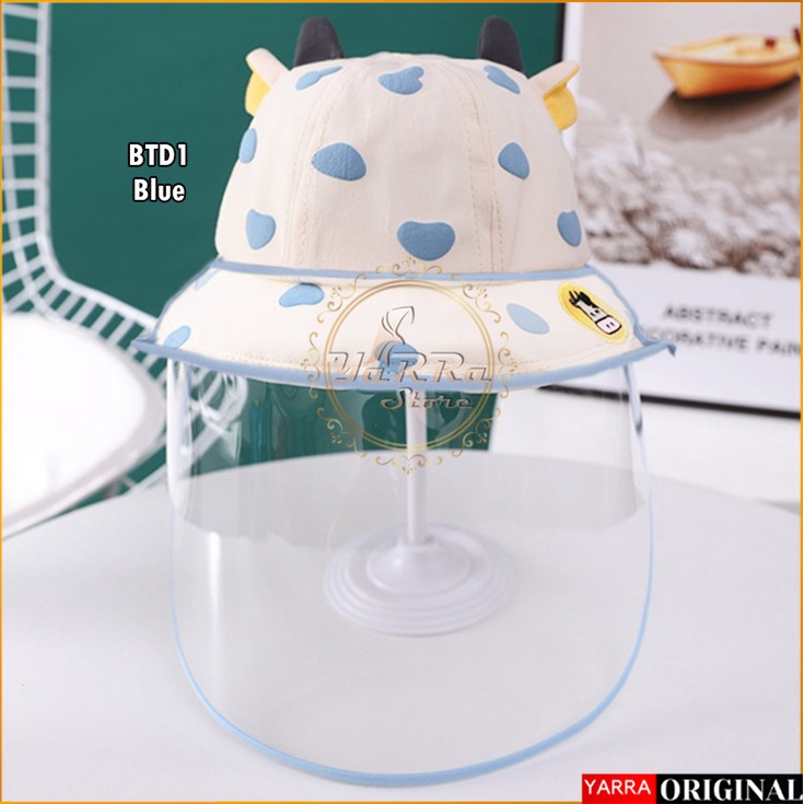 TOPI ANAK BUCKET PEREMPUAN BUCKET LAKI LAKI MOTIF JERAPAH PELINDUNG WAJAH ANTI VIRUS BTA-BTD1-BLUE