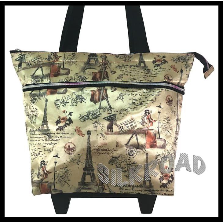 Harga Pabrik Foldable Shopping,belanja,roda,trolley Bag/tas Tote Troli Lipat Paris 10mg8RI5kw7Yj