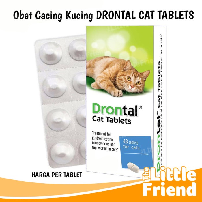 Obat Cacing Kucing DRONTAL CAT Asli Original 100% per TABLET