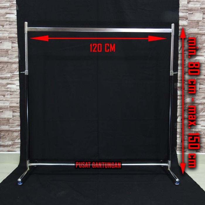 

Hanger Gantungan Baju Model Gawangan Pipa Kotak (120Cm) Gawang