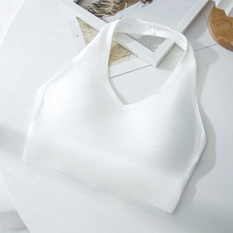 FYGALERYSURABAYA BRA519 Bra Sport Tanpa Kawat Halter Neck Tali Leher Backless Bra Olahraga Gym Yoga Sportbra