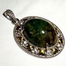 liontin batu akik pancawarna garut